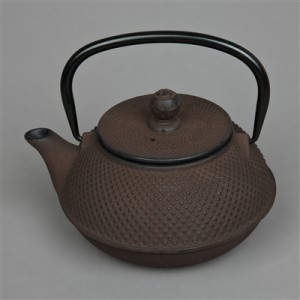 Théière en fonte marron Théière en fonte marron